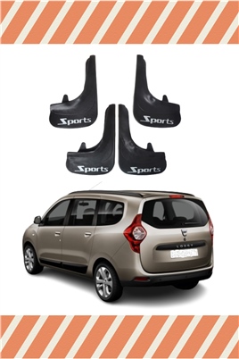 Dacia Lodgy Tüm Kasalar Sports Yazılı 4Lü Tozluk Çamurluk Paçalık