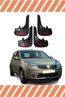 Dacia Sandero 2007-2012 Tunıng Yazılı 4Lü Tozluk Çamurluk Paçalık