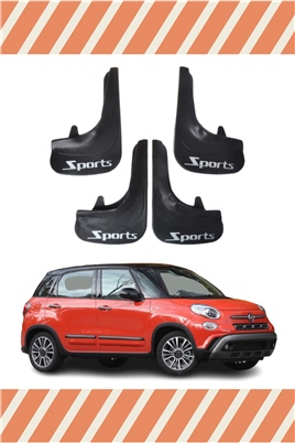 Fiat 500L Sports Yazılı 4Lü Tozluk Çamurluk Paçalık 
