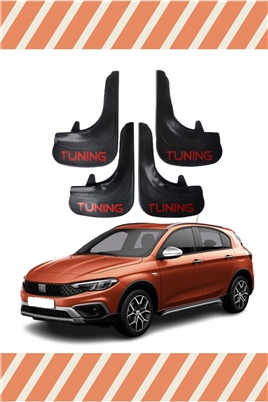 Fiat Egea Cross Tüm Kasalar  Tunıng Yazılı 4Lü Tozluk Çamurluk Paçalık 