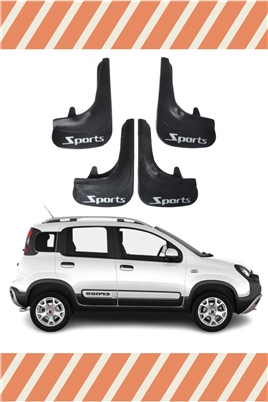 Fiat Panda Sports Yazılı 4Lü Tozluk Çamurluk Paçalık  