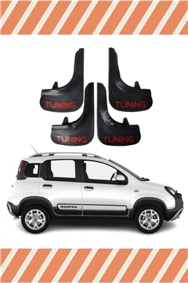 Fiat Panda Tunıng Yazılı 4Lü Tozluk Çamurluk Paçalık  