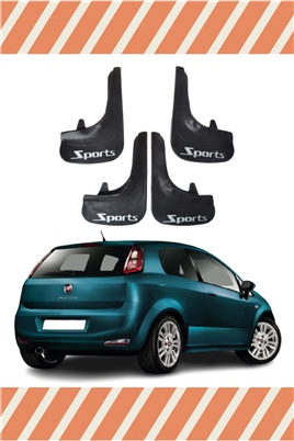 Fiat Punto Sports Yazılı 4Lü Tozluk Çamurluk Paçalık  