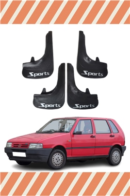 Fiat Uno Sports Yazılı 4Lü Tozluk Çamurluk Paçalık   