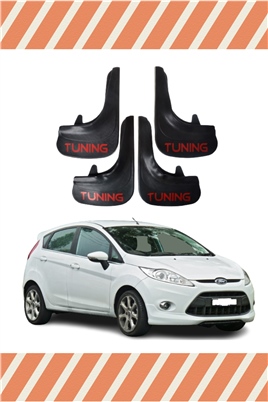 Ford Fiesta 2010-2017 Tunıng Yazılı 4Lü Tozluk Çamurluk Paçalık    