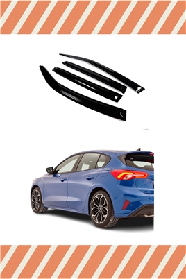Ford Focus 4 Hb 2015-2018 Modellerine Özel 4Lü Mügen Tip Cam Rüzgarlığı