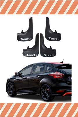 Ford Focus 4 Hb 2015-2018 Sports Yazılı 4Lü Tozluk Çamurluk Paçalık      
