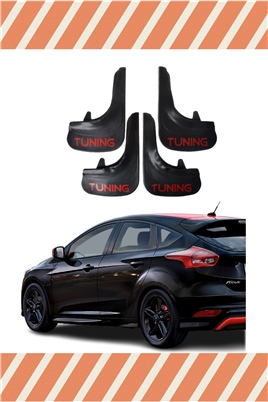 Ford Focus 4 Hb 2015-2018 Tunıng Yazılı 4Lü Tozluk Çamurluk Paçalık      