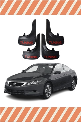 Honda Accord 2008-2012  Tunıng Yazılı 4Lü Tozluk Çamurluk Paçalık       