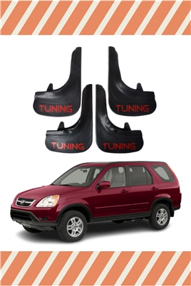 Honda Cr-V 2002-2007  Tunıng Yazılı 4Lü Tozluk Çamurluk Paçalık   
