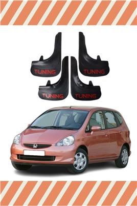 Honda Jazz 2002-2008 Tunıng Yazılı 4Lü Tozluk Çamurluk Paçalık    