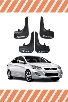 Hyundai Accent Blue Sports Yazılı 4Lü Tozluk Çamurluk Paçalık