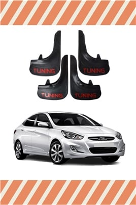 Hyundai Accent Blue Tunıng Yazılı 4Lü Tozluk Çamurluk Paçalık
