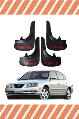 Hyundai Elentra 2002-2007 Tunıng Yazılı 4Lü Tozluk Çamurluk Paçalık