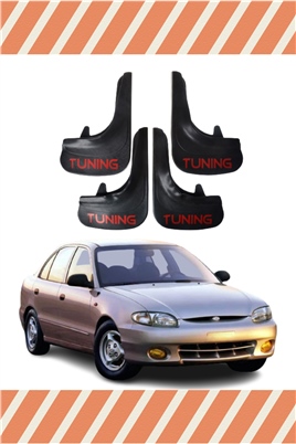 Hyundai Excel Tüm Kasalar Tunıng Yazılı 4Lü Tozluk Çamurluk Paçalık   