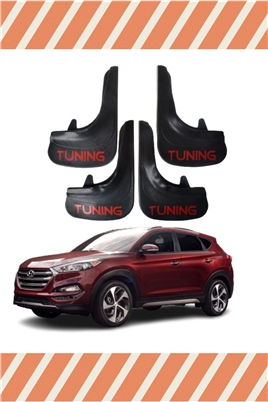 Hyundai Tuscon Tunıng Yazılı 4Lü Tozluk Çamurluk Paçalık   