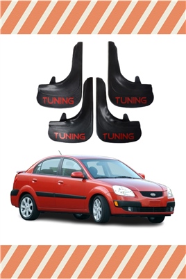 Kia Rio 2006-2011 Tunıng Yazılı 4Lü Tozluk Çamurluk Paçalık   