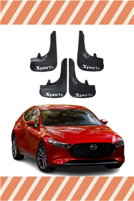 Mazda 3 Sports Yazılı 4Lü Tozluk Çamurluk Paçalık   