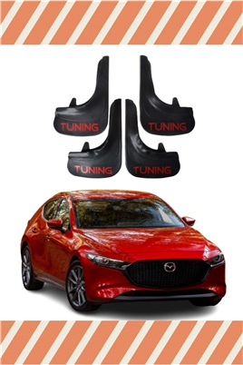 Mazda 3 Tunıng Yazılı 4Lü Tozluk Çamurluk Paçalık   