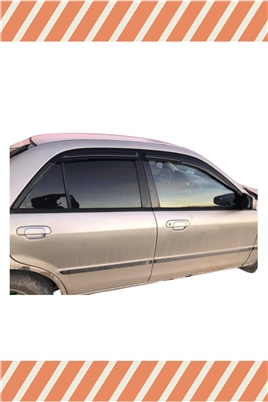 Mazda 323 Sedan 1999-2003 Modellerine Özel 4Lü Mügen Tip Cam Rüzgarlığı