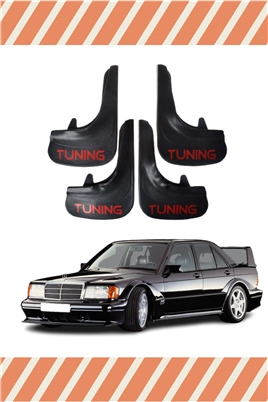 Mercedes 190 E Tunıng Yazılı 4Lü Tozluk Çamurluk Paçalık   