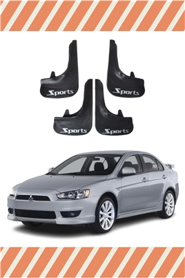 Mitsubishi Lancer Sports Yazılı 4Lü Tozluk Çamurluk Paçalık  