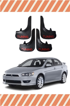 Mitsubishi Lancer Tunıng Yazılı 4Lü Tozluk Çamurluk Paçalık  