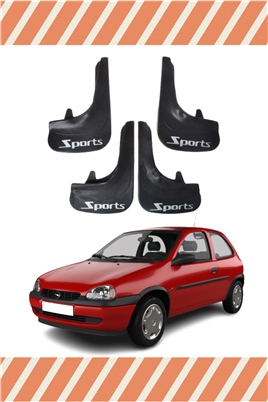 Opel Corsa B 1993-2000 Sports Yazılı 4Lü Tozluk Çamurluk Paçalık 