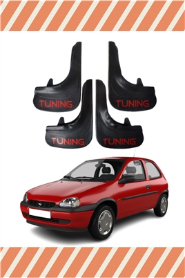 Opel Corsa B 1993-2000 Tunıng Yazılı 4Lü Tozluk Çamurluk Paçalık 