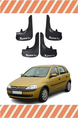 Opel Corsa C 2000-2006 Sports Yazılı 4Lü Tozluk Çamurluk Paçalık 