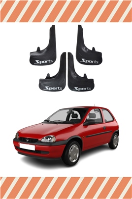 Opel Corsa  Sports Yazılı 4Lü Tozluk Çamurluk Paçalık 