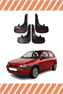Opel Corsa  Tunıng Yazılı 4Lü Tozluk Çamurluk Paçalık 