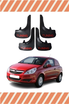 Opel Corsa Van 2007-2014 Tunıng Yazılı 4Lü Tozluk Çamurluk Paçalık 