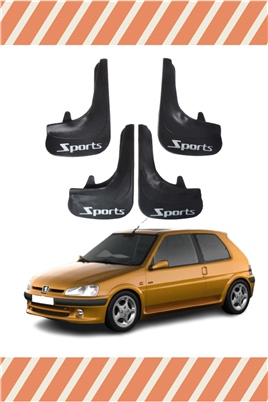 Peugeot 106 Sports Yazılı 4Lü Tozluk Çamurluk Paçalık 