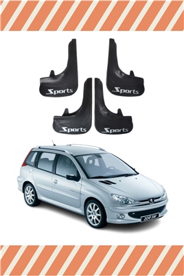 Peugeot 206 Stw Tüm Kasalar Sports Yazılı 4Lü Tozluk Çamurluk Paçalık 