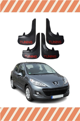 Peugeot 207 Tunıng Yazılı 4Lü Tozluk Çamurluk Paçalık 
