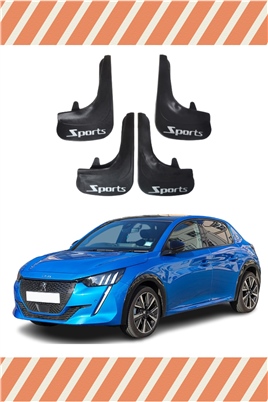 Peugeot 208 Tüm Kasalar Sports Yazılı 4Lü Tozluk Çamurluk Paçalık 