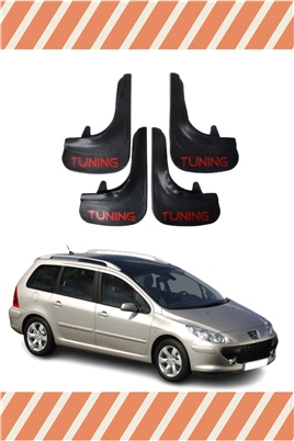 Peugeot 307 Stw Tüm Kasalar Tunıng Yazılı 4Lü Tozluk Çamurluk Paçalık 
