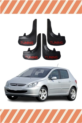 Peugeot 307 Tunıng Yazılı 4Lü Tozluk Çamurluk Paçalık 