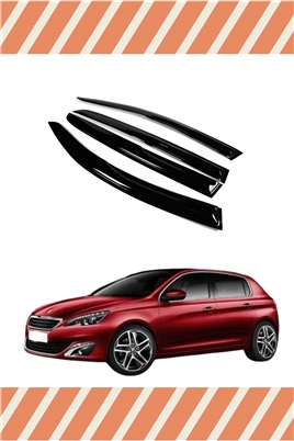 Peugeot 308 2013 Ve Sonrası Modellerine Özel 4Lü Mügen Tip Cam Rüzgarlığı