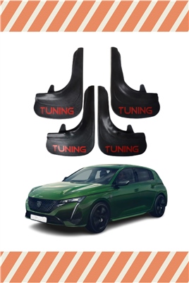 Peugeot 308 Tunıng Yazılı 4Lü Tozluk Çamurluk Paçalık 