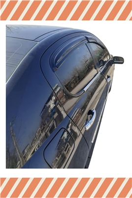 Peugeot 407 Tüm  Modellerine Özel 4Lü Mügen Tip Cam Rüzgarlığı