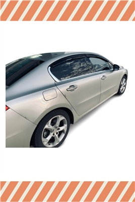 Peugeot 508 2010-2018 Modellerine Özel 4Lü Mügen Tip Cam Rüzgarlığı