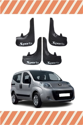 Peugeot Bipper Tepee Sports Yazılı 4Lü Tozluk Çamurluk Paçalık 