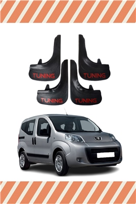 Peugeot Bipper Tepee Tunıng Yazılı 4Lü Tozluk Çamurluk Paçalık 