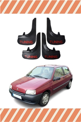 Renault Clio 1 Tunıng Yazılı 4Lü Tozluk Çamurluk Paçalık 