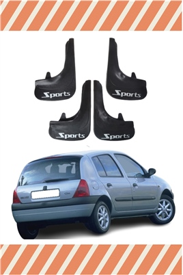 Renault Clio 2 Hb 1998-206 Sports Yazılı 4Lü Tozluk Çamurluk Paçalık 