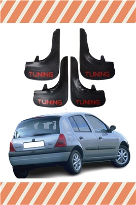 Renault Clio 2 Hb 1998-206 Tunıng Yazılı 4Lü Tozluk Çamurluk Paçalık 