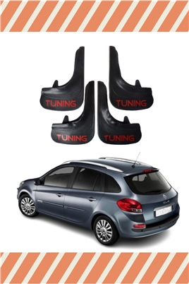 Renault Clio 3 Stw 2006-2012 Tunıng Yazılı 4Lü Tozluk Çamurluk Paçalık 