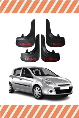 Renault Clio 3 Tunıng Yazılı 4Lü Tozluk Çamurluk Paçalık 
